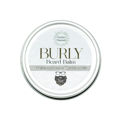 Burly Men'S Beard Balm - All Natural Ingredients - Frankincense + Cedarwood + Rosemary Essential Oils - Non-Greasy - Moisturizing