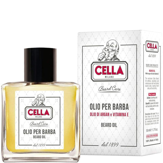 Cella Milano Beard Oil, 50 Ml., Made in Italy, Shines, Conditions and Tames Your Beard and Mustache.