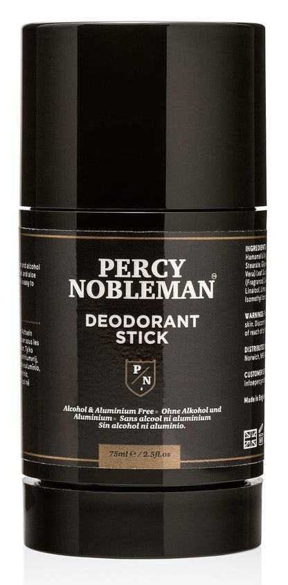 Percy Nobleman Natural Deodorant Stick - Signature Scented Men'S Deodorant with Aloe Vera and Witch Hazel Blend. Aluminium Free 75Ml
