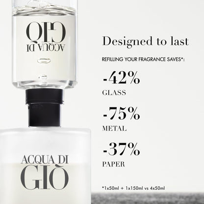 Armani Beauty - Acqua Di Giò - Eau De Toilette - Cologne for Men - Long Lasting Fragrance with Bergamot Notes, Jasmine, White Musks, Patchouli & Cedarwood