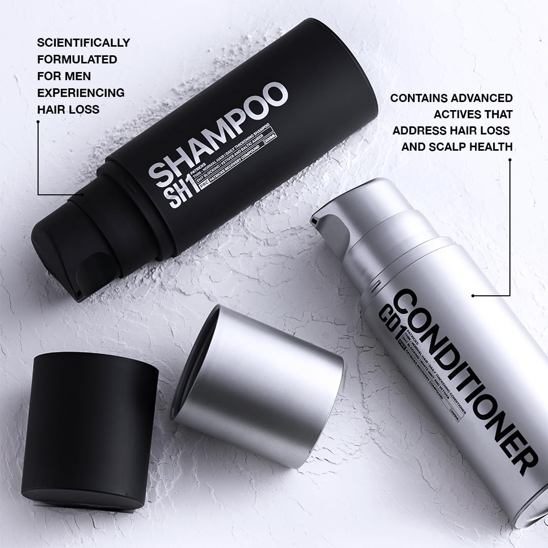 Patricks | SH1 Thickening Shampoo for Hair Loss in Men | DHT Blocker | Includes Protein & Other Powerful Ingredients to Support Hair Growth & Care | for Mild to Moderate Hair Loss | 200Ml