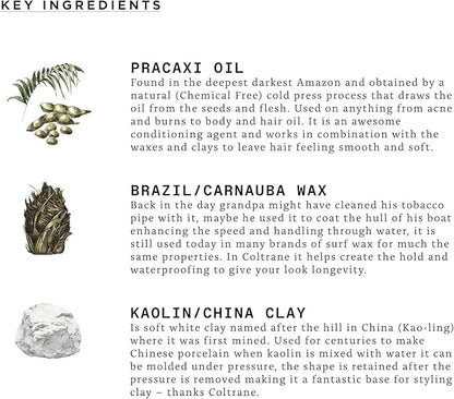 Triumph & Disaster Coltrane Hair Clay Pomade – Medium Hold, Matte Finish Styling Paste for Men and Women with Smoky Earth Scent, 95G