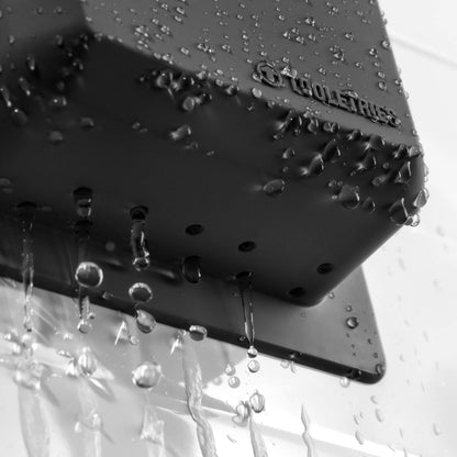 Tooletries the James Organizer - Silicone Toiletry Holder, Shower & Bathroom Accessory - Features Silicone-Grip Technology, Removable & Reusable - Charcoal