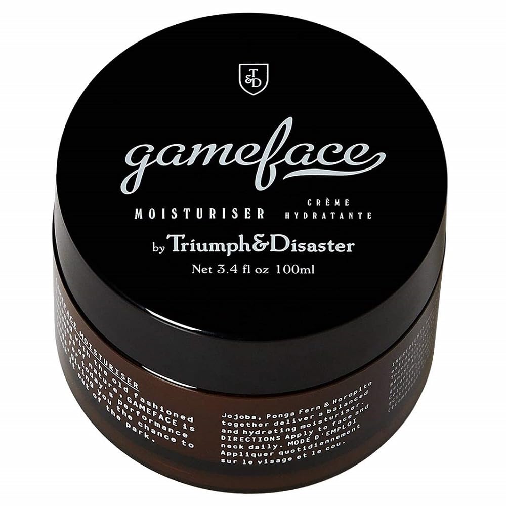  Triumph & Disaster | Gameface Moisturiser Jar | Hydrating Facial Moisturizer - Lightweight, Non-Greasy Facial Lotion for Men, 3.4 Oz