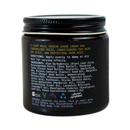 O'Douds Conditioning Cream - Natural Hair Styling Cream & Leave-In Conditioner with Light Hold & Medium Shine - Shea Butter, Aloe Vera & Castor Oil - Mandarin & Vanilla Scent, 4 Oz.