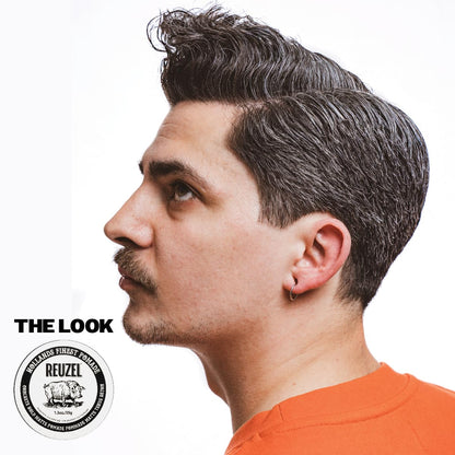 REUZEL Concrete Matte Pomade, Strong All Day Hold, Water Soluble Styling, Matte Finish and Flake Free, Easy to Wash Out, for All Hair Types