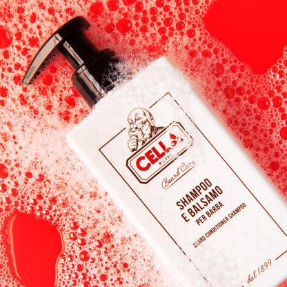 Cella Milano, 2‑In‑1 Beard Shampoo & Conditioner, 200 Ml – Sulfate‑Free Beard Cleanser – Gentle, Hydrating Formula from Italy