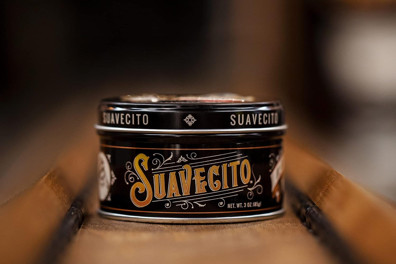 Suavecito Oil Based Pomade 3 Oz Tin Can - Original Scent Hair Styling Long Lasting Hold, Healthy High Shine, for All Hair Types - Smooth Slickback to Pompadour Rockabilly Style Grease