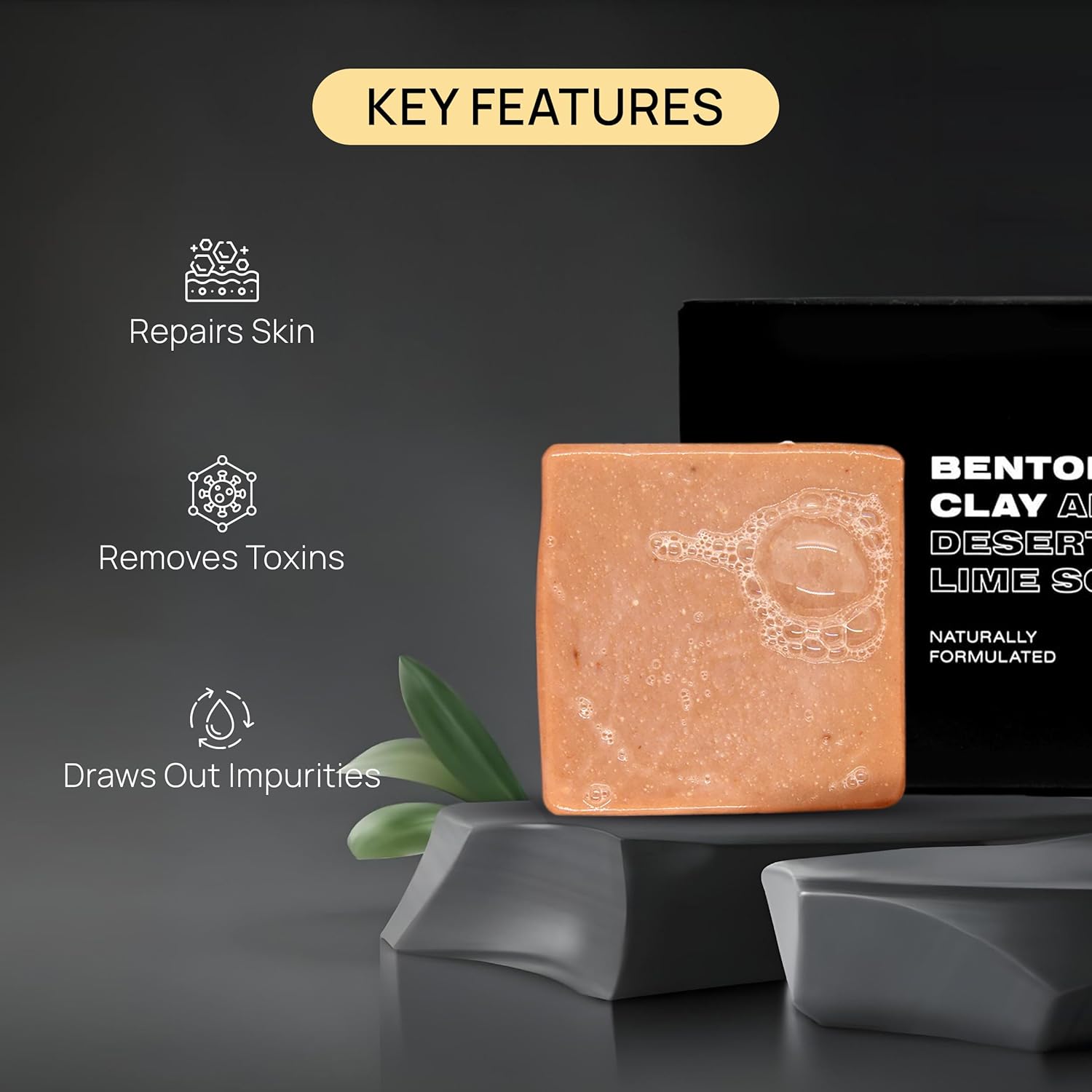 Modern Pirate Australian Red Clay Soap, Kakadu Plum Repair Face & Body Cleanser, 110Gm