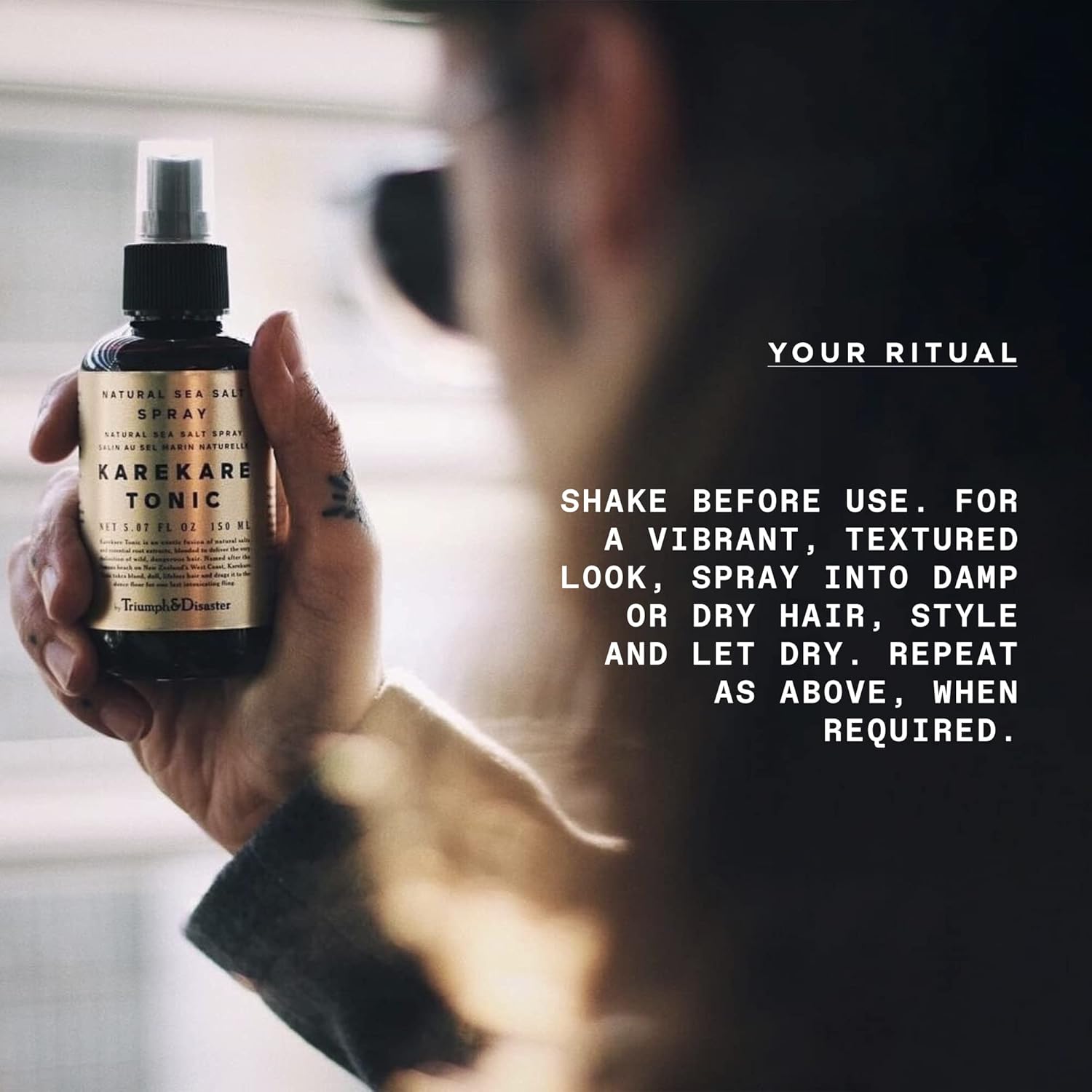 Triumph & Disaster | Karekare Hair Tonic | Texturizing, Sea Salt Spray for Hair - 100% Natural, for Men & Women, 5.07 Oz