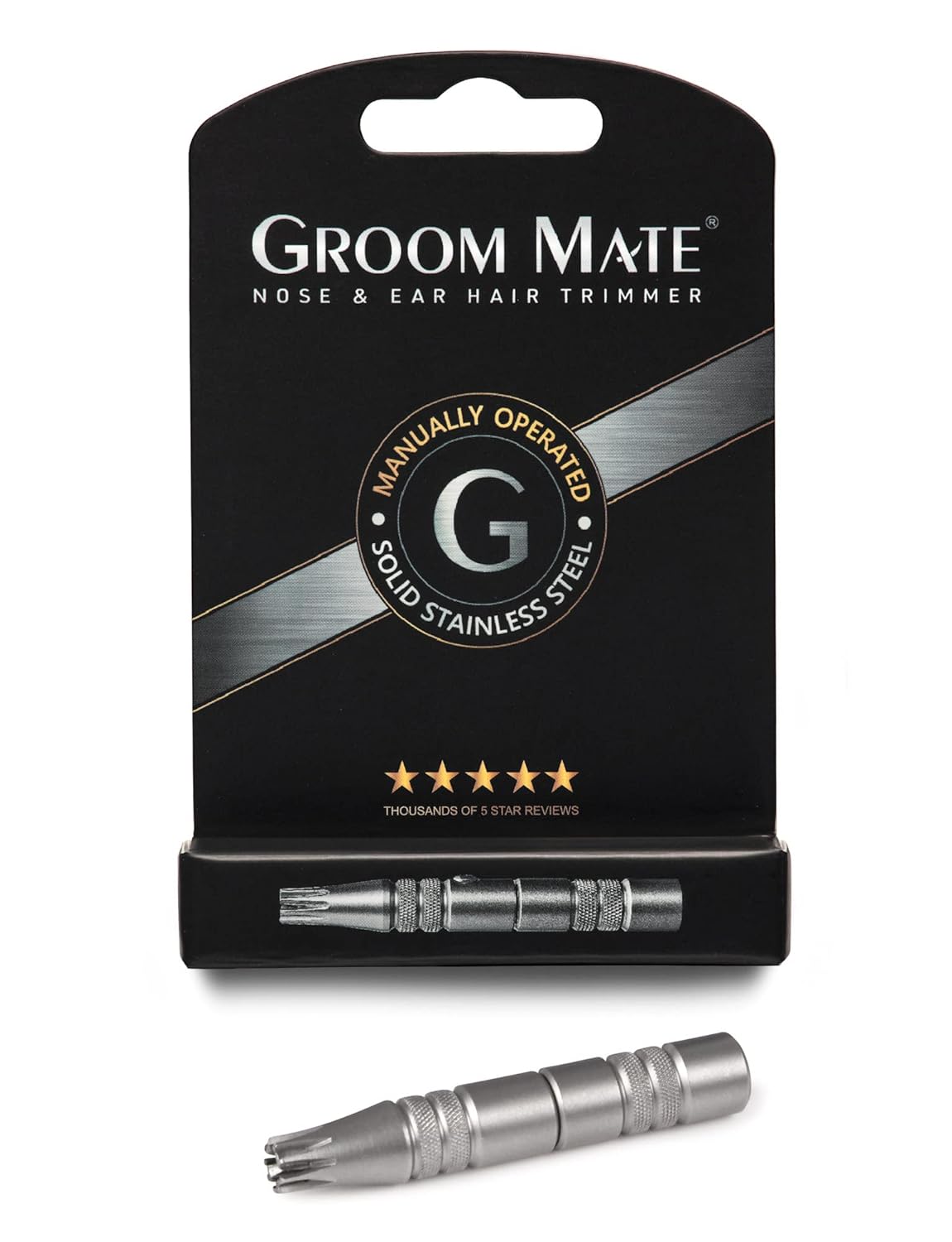 Groom Mate Platinum XL Nose & Ear Hair Trimmer with Leather Pouch & Brush - Engineered to Last a Lifetime - Made in USA