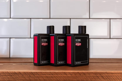 Uppercut Deluxe 3 in 1 Wash for Use on Hair Face & Body, a Gentle Wash Suitable for All Hair Types 8 Fl. Oz. / 240Ml