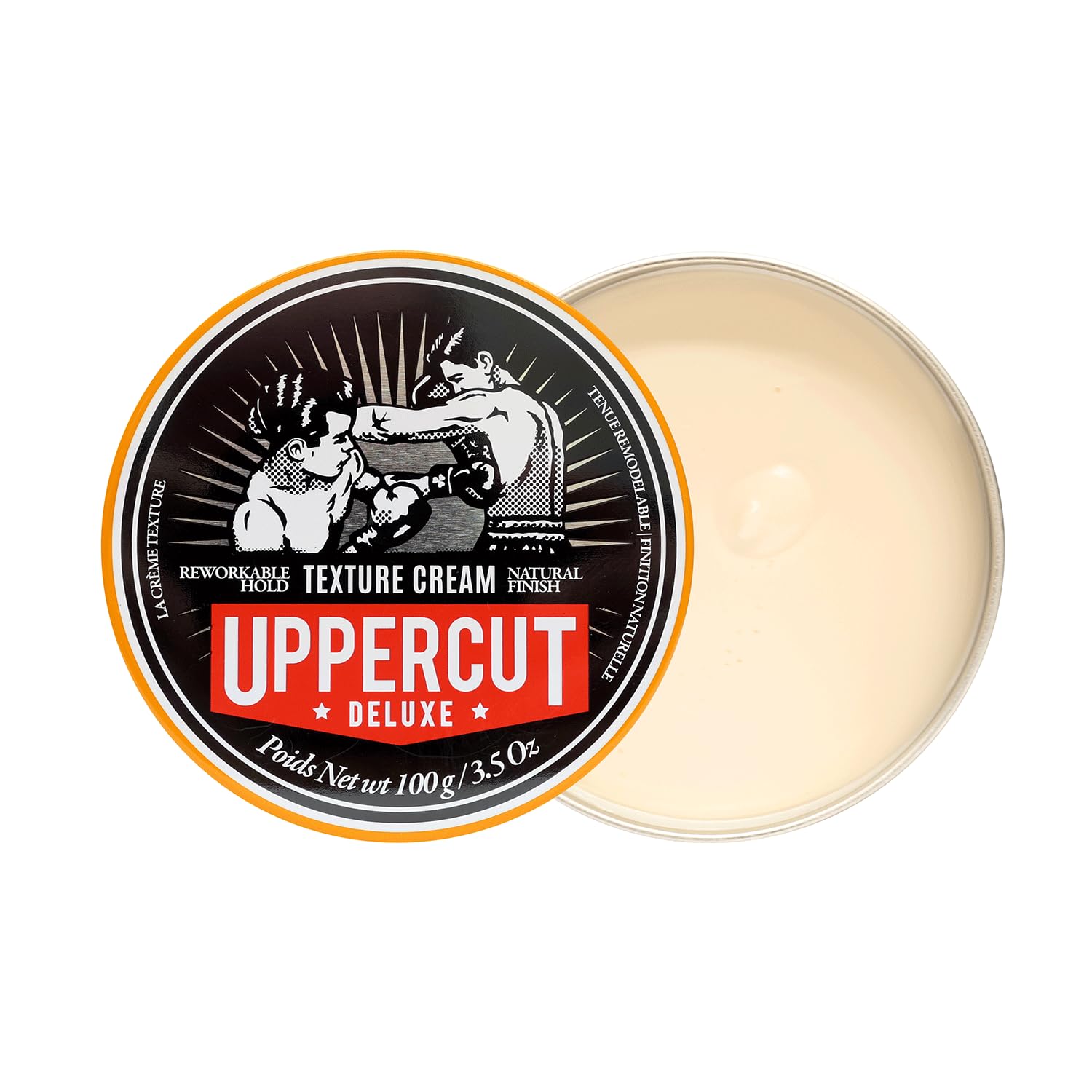 Uppercut Deluxe Texture Cream, Re-Workable, Pliable Hold, Natural Finish, 3.5 Oz / 100G