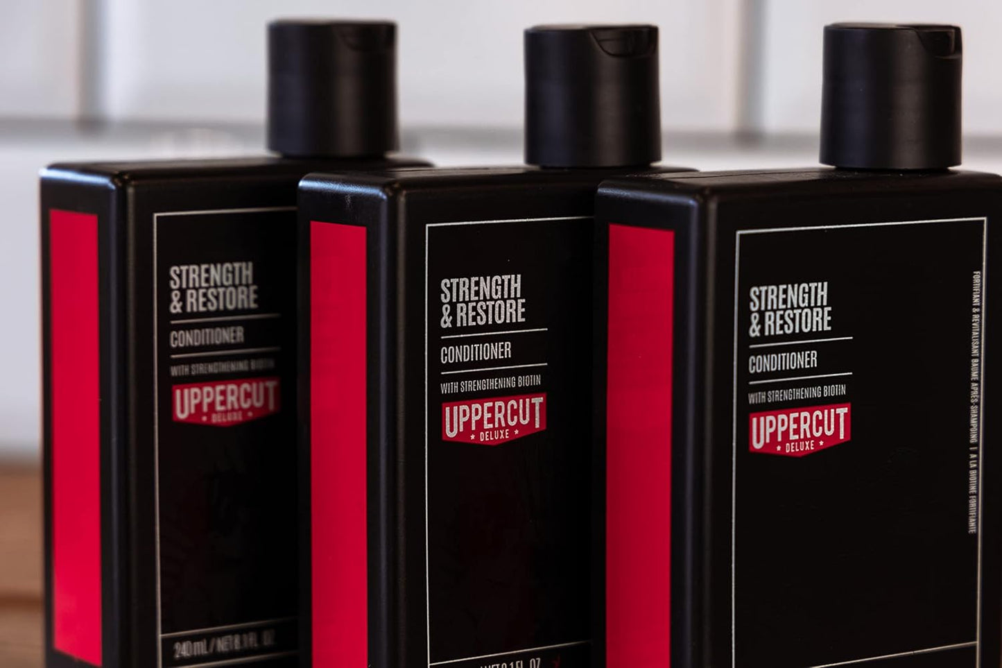 Uppercut Deluxe Strength and Restore Conditioner Designed for All Hair Types & Infused with Biotin & Caffeine - 8.1 Fl. Oz. / 240Ml