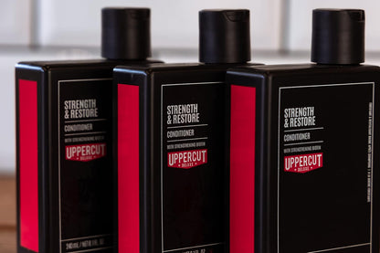 Uppercut Deluxe Strength and Restore Conditioner Designed for All Hair Types & Infused with Biotin & Caffeine - 8.1 Fl. Oz. / 240Ml