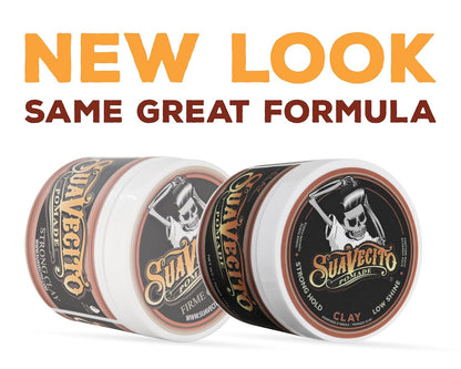 Suavecito Pomade Firme Clay - Strong Hold Hair Clay for Men - Low Shine Matte Hair Clay Pomade for Natural Texture Hairstyles