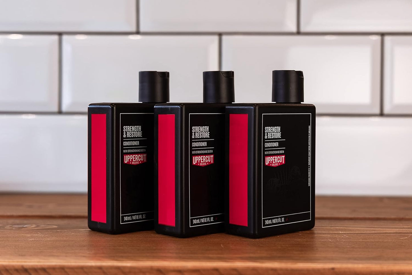 Uppercut Deluxe Strength and Restore Conditioner Designed for All Hair Types & Infused with Biotin & Caffeine - 8.1 Fl. Oz. / 240Ml