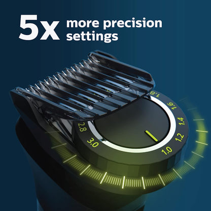 Norelco Philips Multigroom 7000 Series, All-In-One Trimmer, Beard Trimmer and Hair Clipper, 19-Piece Men'S Grooming Kit for Beard, Head, Hair, Body, and Face, Soft Pouch, MG7910/49