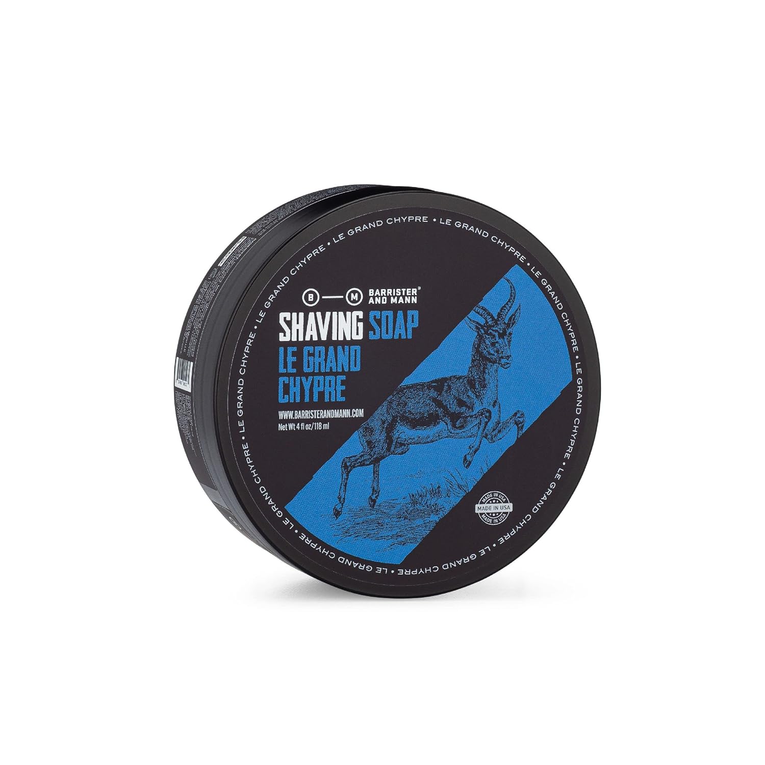 Barrister and Mann Shaving Soap | Luxury Dense, Rich & Creamy Lather Tallow Wet Shave Puck Bar Notes of Lemon, Bergamot, Rosemary, Lavender, Patchouli | Smooth Grooming Routine for Men 4 Oz (Seville)