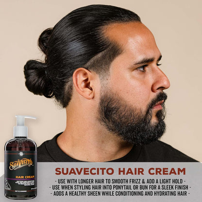 Suavecito Hair Cream Pump Bottle Medium Shine All Day Light Hold (8 Oz)