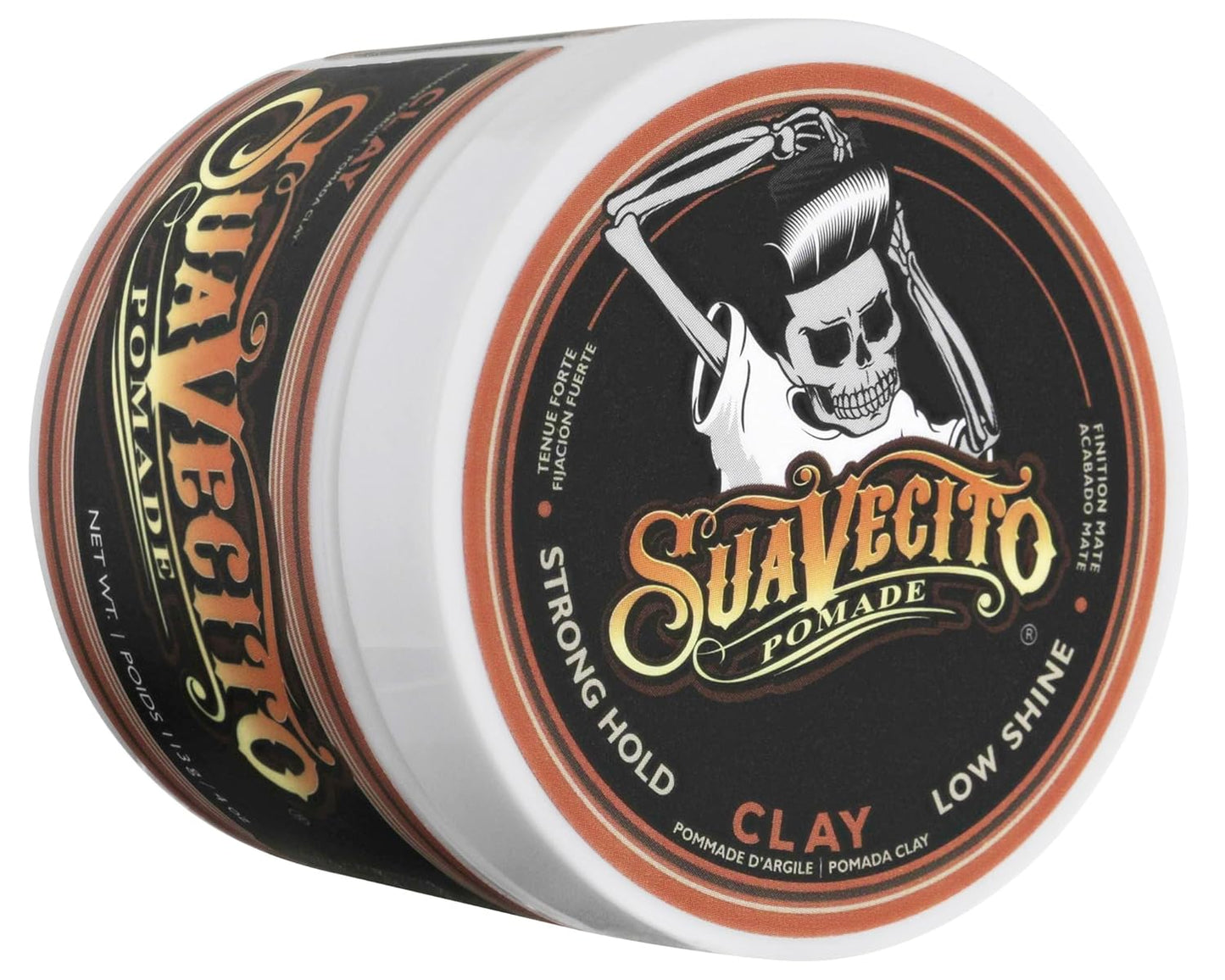 Suavecito Pomade Firme Clay - Strong Hold Hair Clay for Men - Low Shine Matte Hair Clay Pomade for Natural Texture Hairstyles