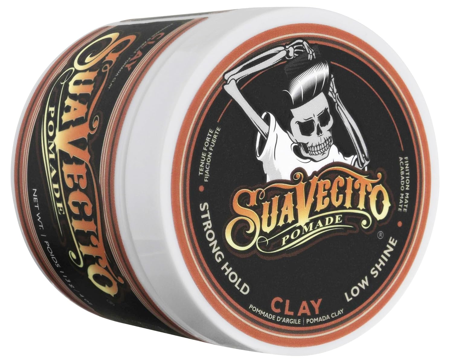 Suavecito Pomade Firme Clay - Strong Hold Hair Clay for Men - Low Shine Matte Hair Clay Pomade for Natural Texture Hairstyles