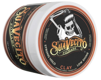 Suavecito Pomade Firme Clay - Strong Hold Hair Clay for Men - Low Shine Matte Hair Clay Pomade for Natural Texture Hairstyles