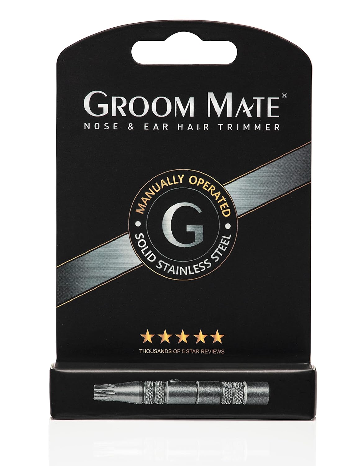 Groom Mate Platinum XL Nose & Ear Hair Trimmer with Leather Pouch & Brush - Engineered to Last a Lifetime - Made in USA