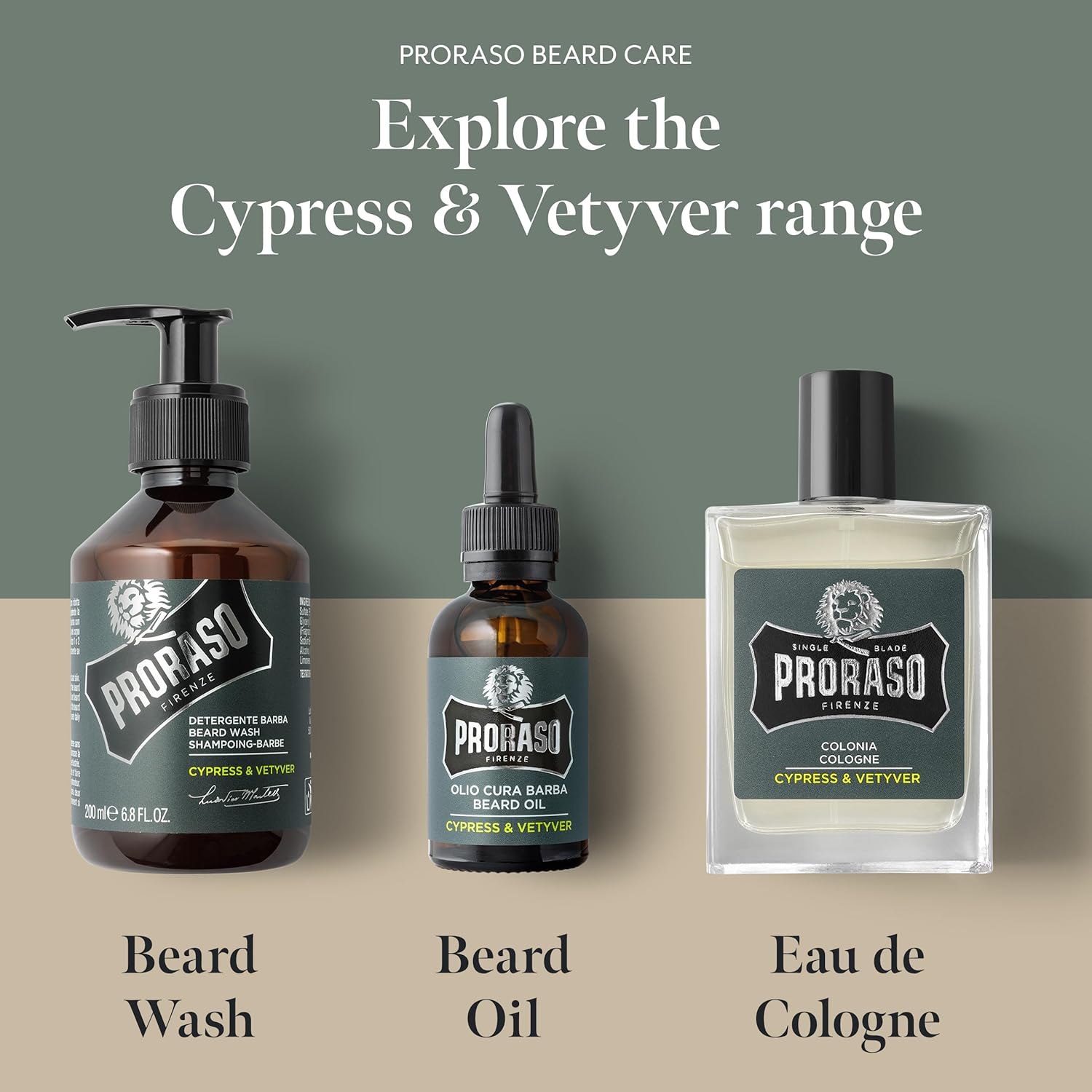 Proraso Eau De Cologne, Cypress and Vetyver, 3.4 Fl Oz
