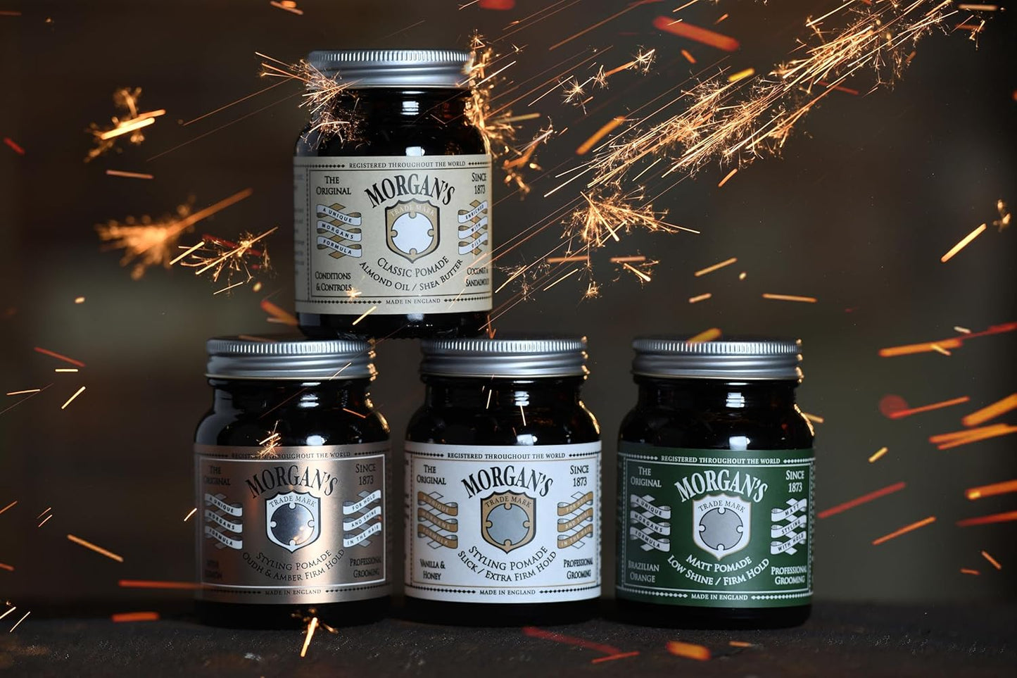 Morgan's Hair Styling Matt Pomade for Men, Low Shine and Strong Hold, Ideal for Pomps, Quiffs and Side Fades, Brazillian Orange Fragrance 100G