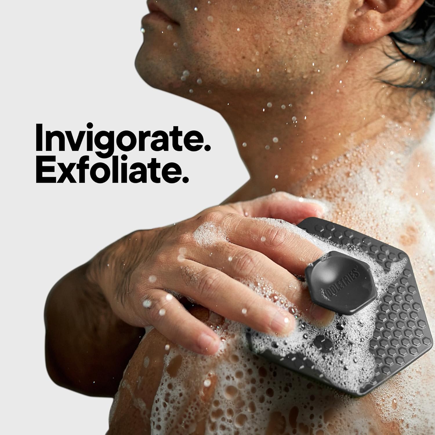 TOOLETRIES Body Scrubber 2.0 – Premium Silicone Scrubber for Cleaning, Exfoliating and Invigorating Your Skin – Extra Long Lather Boosting Bristles with Ergonomic Handle, Long-Lasting & Easy to Clean