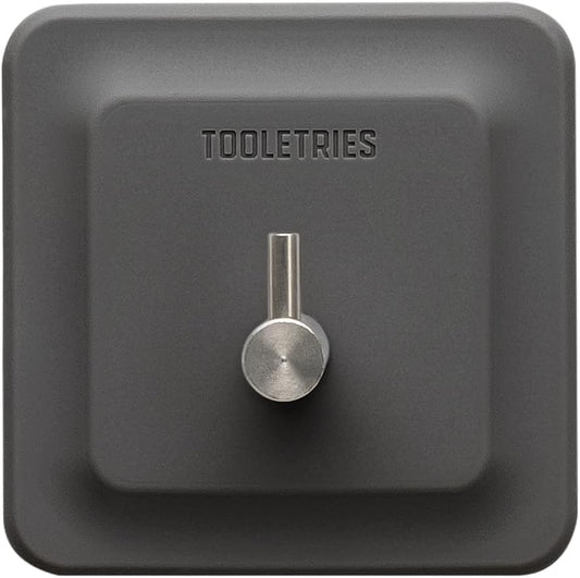 Tooletries Arnold Silicone Shower Hook - Toiletries Organizer, Silicone Hooks, Removable & Reusable Shower Accessories - Charcoal