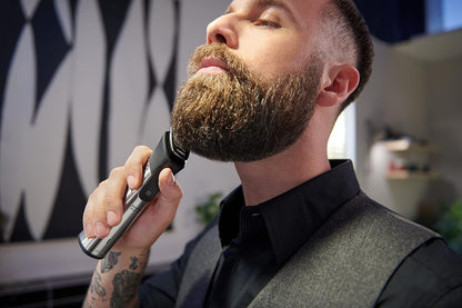 Norelco Philips Multigroom 7000 Series, All-In-One Trimmer, Beard Trimmer and Hair Clipper, 19-Piece Men'S Grooming Kit for Beard, Head, Hair, Body, and Face, Soft Pouch, MG7910/49