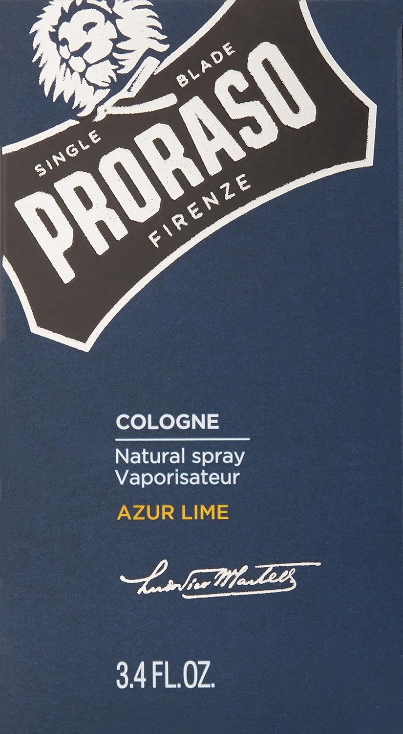 Proraso Eau De Cologne, Azur Lime, 3.4 Fl Oz