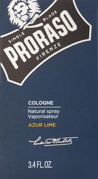 Proraso Eau De Cologne, Azur Lime, 3.4 Fl Oz