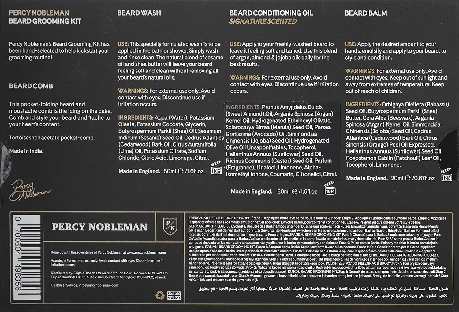 Percy Nobelman Beard Grooming Kit