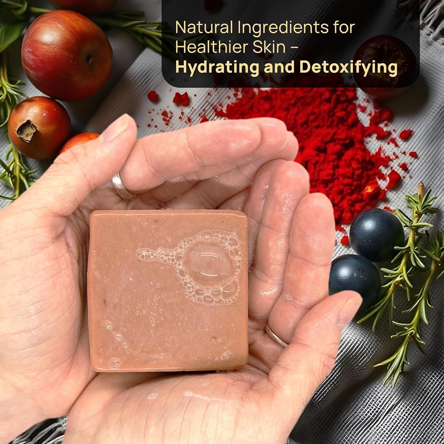 Modern Pirate Australian Red Clay Soap, Kakadu Plum Repair Face & Body Cleanser, 110Gm
