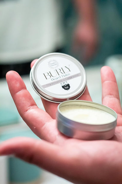 Burly Men'S Beard Balm - All Natural Ingredients - Frankincense + Cedarwood + Rosemary Essential Oils - Non-Greasy - Moisturizing