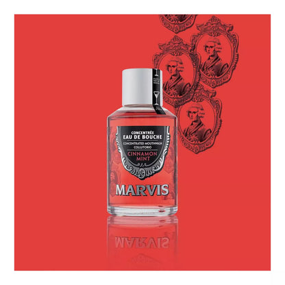 Marvis Concentrated Mouthwash Cinnamon Mint | Leaves a Cool Freshness Cinnamon Mint Flavour | Cleanses & Freshens the Entire Mouth (4.1 Oz)