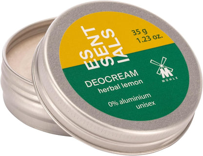 Essentials Herbal Lemon Deocream 35G, Aluminium-Free, Sustainable Packaging, No Marking