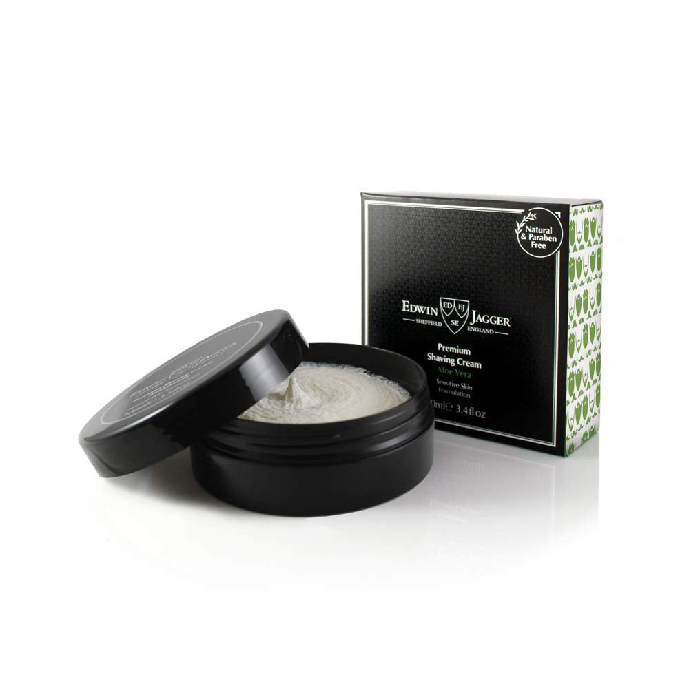 99.9% Natural Premium Shaving Cream, 100Ml Tub - Aloe Vera, 3.4-Ounce