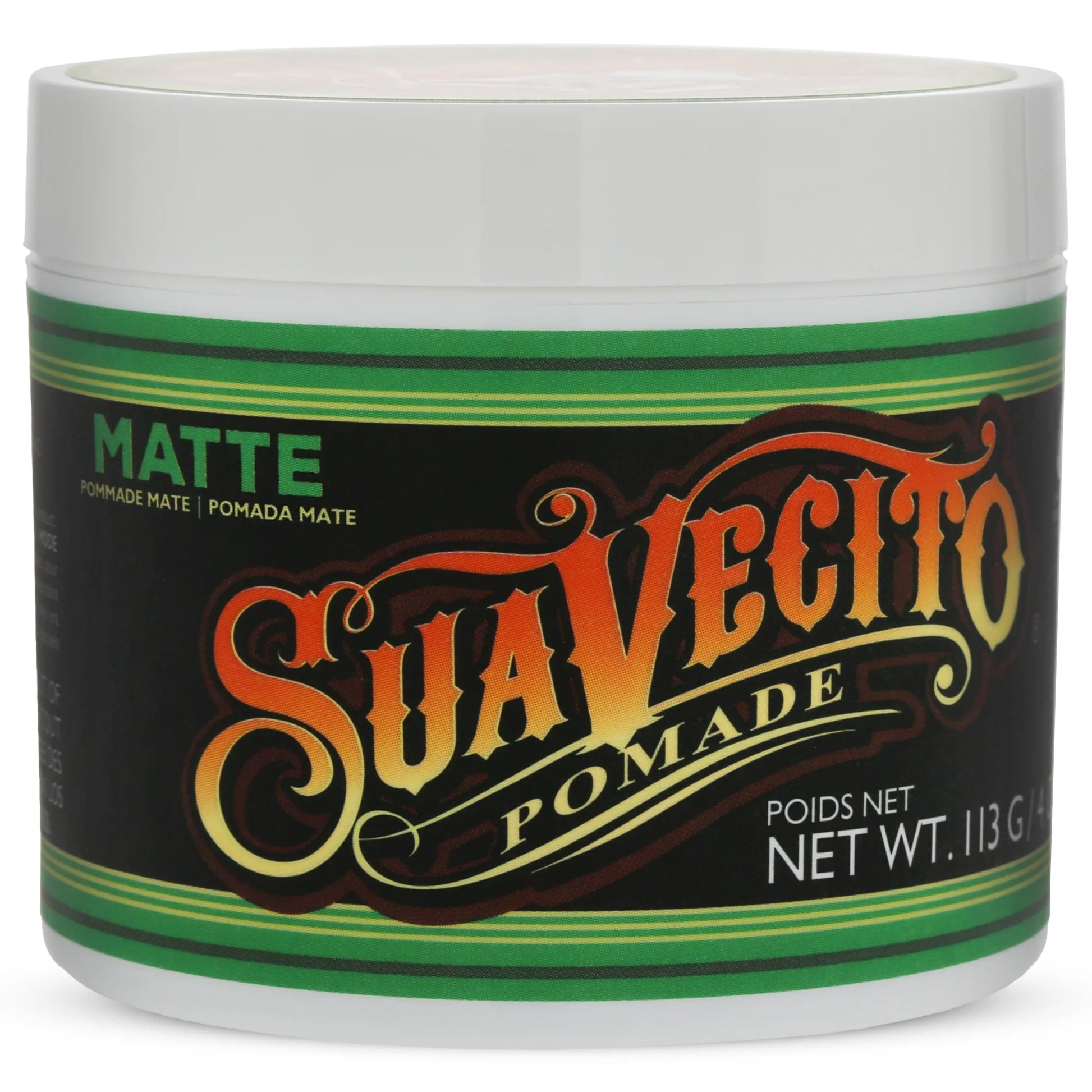 Suavecito Matte Pomade, for All Hair Types, Original Scent, Medium Hold, Men, 4 Oz