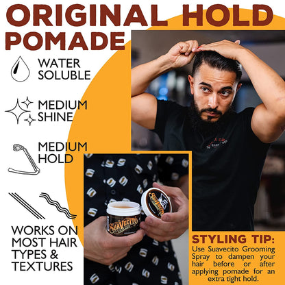 Suavecito Original Hold Pomade: Medium Hold, 32Oz