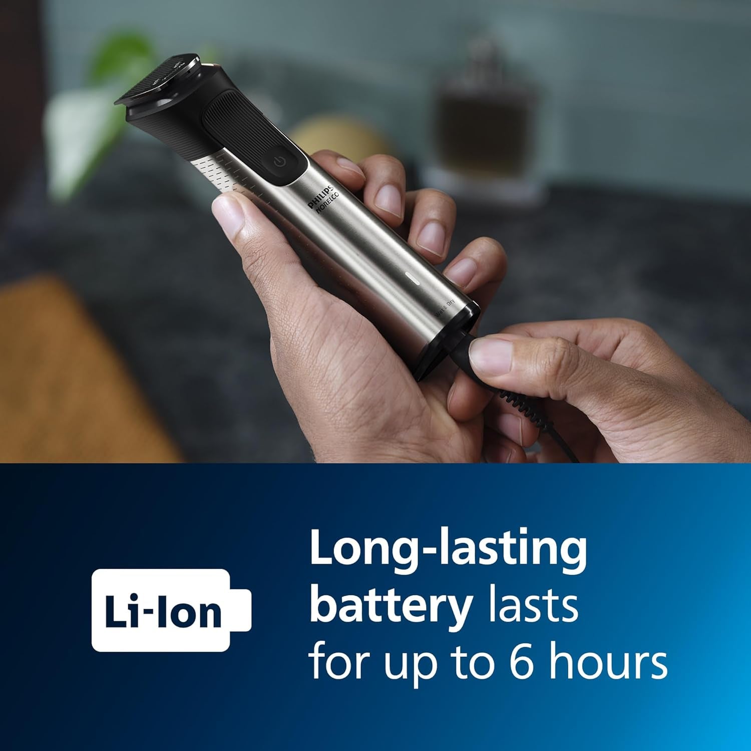 Norelco Philips Multigroom 9000 Series, All-In-One Trimmer, Beard Trimmer and Hair Clipper, 25-Piece/27-Length Men'S Grooming Kit for Beard, Face, Nose, Ear and Body, Travel Kit, MG9522/50