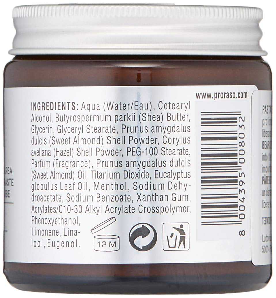 Proraso Exfoliating Beard Paste and Facial Scrub, 3.5 Oz